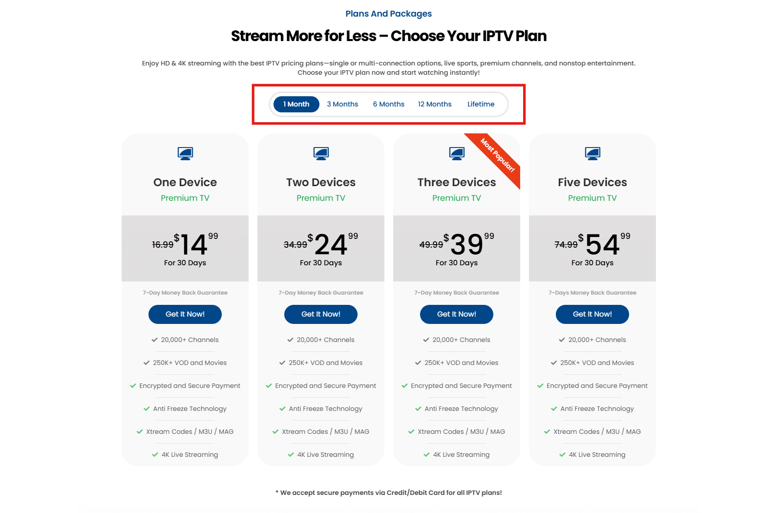 Best multiple connection IPTV provider IPTV Dream plans with HD & 4K streaming, 20,000+ channels, VOD, and device options