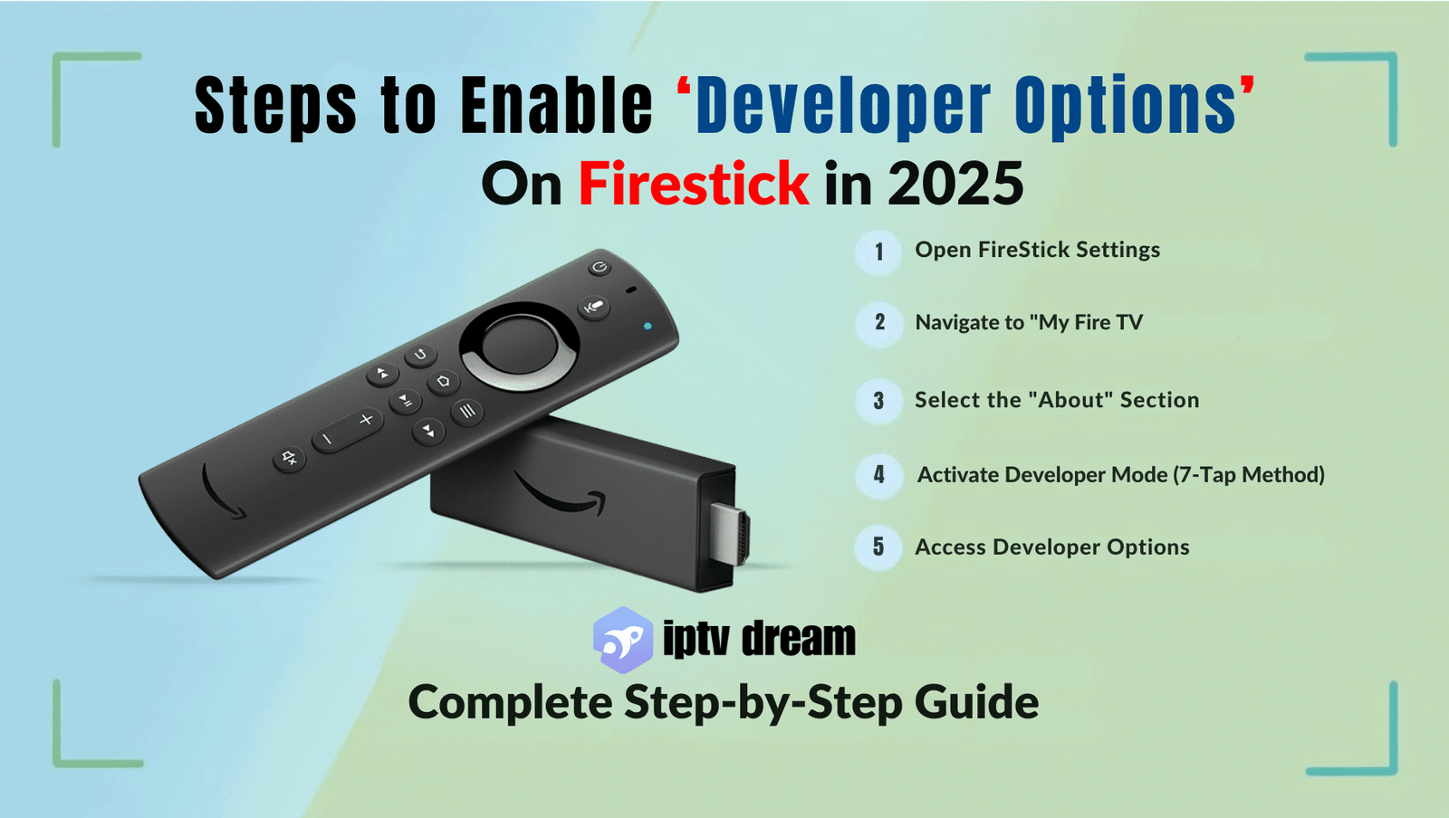 Step-by-step guide showing how to enable Developer Options on Amazon FireStick (2025)